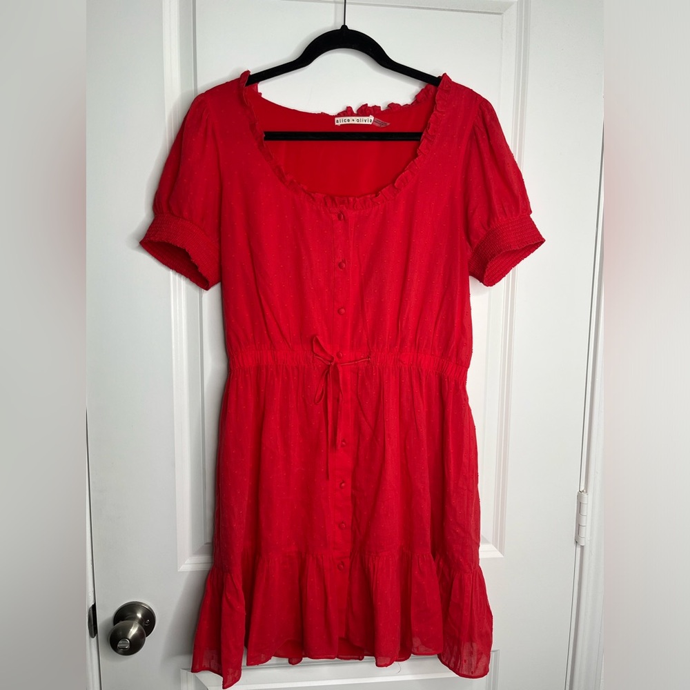 Alice + Olivia Red Mini Dress - Picture 6 of 16